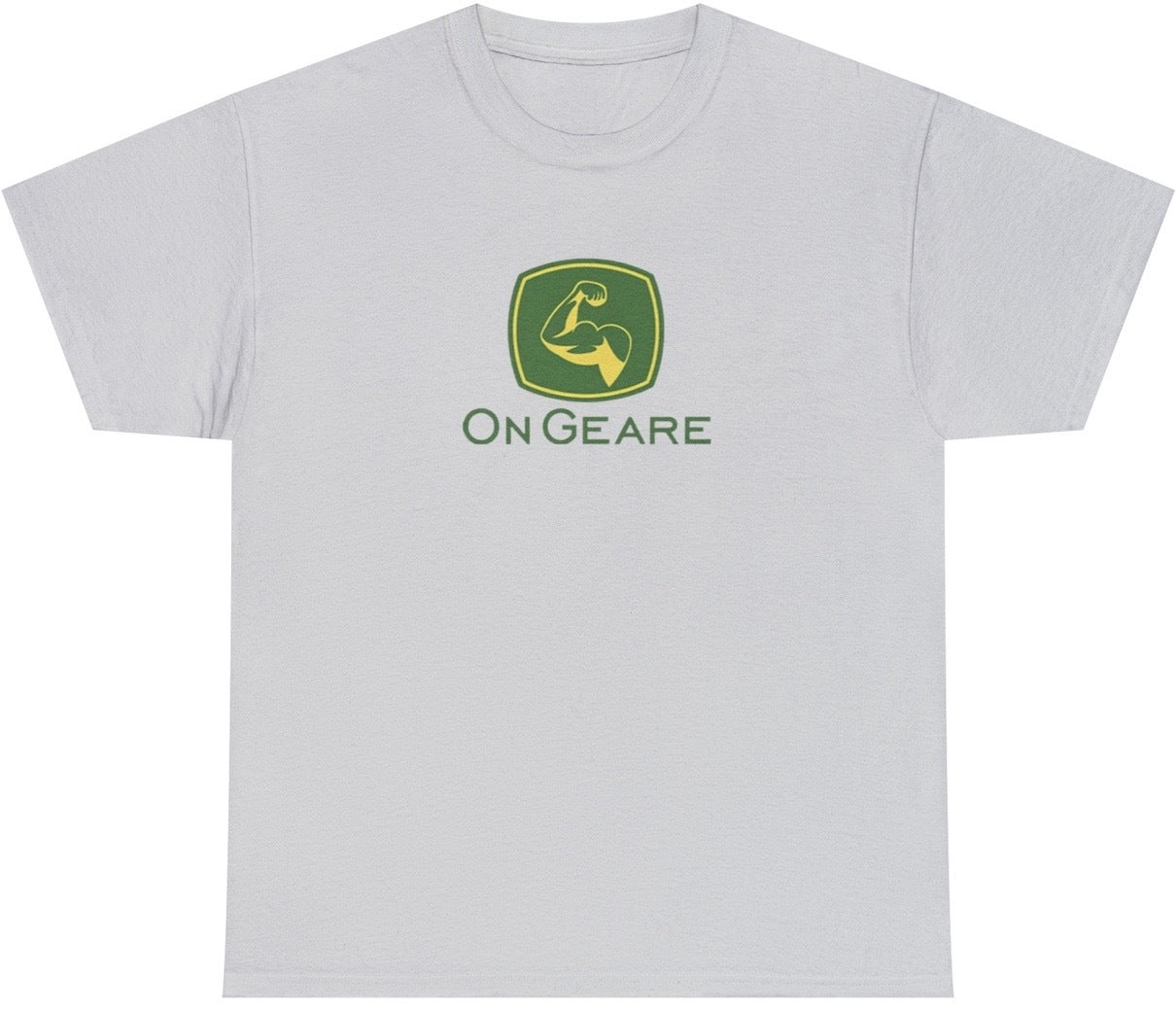 Funny On Geare T-Shirt featuring fitness and steroid meme humor, perfect for gym lovers and casual wear.