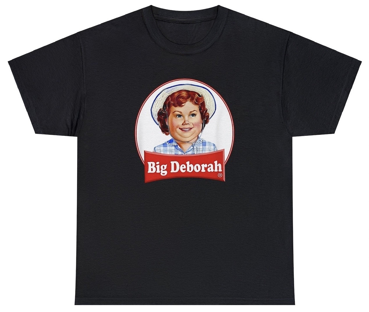 "Funny 'Big Deborah' t-shirt featuring parody humor and quirky design, perfect for fans of bold and witty humor."