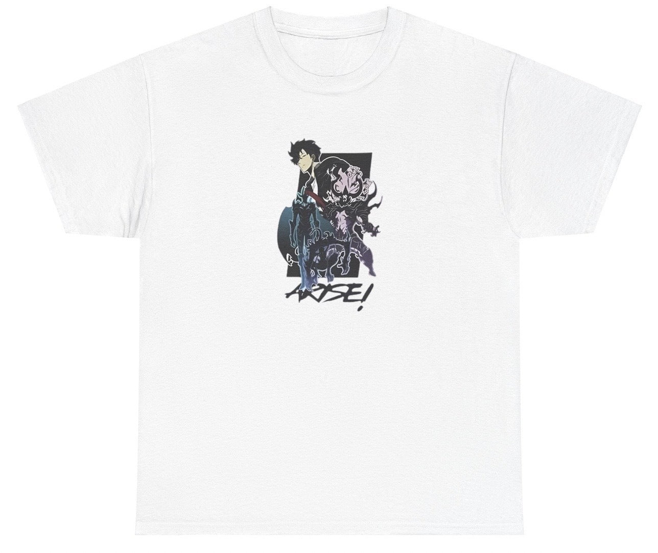 "Bold 'Arise' t-shirt, perfect for those seeking motivation and inspiration. Great for casual wear and faith-based events."