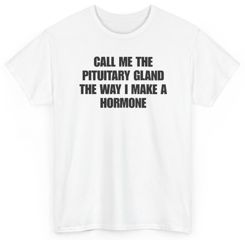 Funny Call Me The Pituitary Gland The Way I Make A Hormone T-Shirt featuring bold sarcastic humor and graphic design, perfect for casual wear and humor lovers
