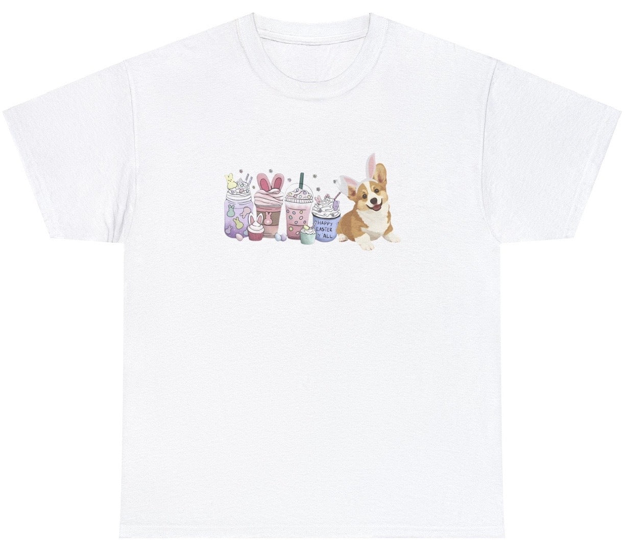 "Adorable 'Corgi' t-shirt for dog lovers and Corgi fans. Perfect for casual wear and pet-themed gifts."