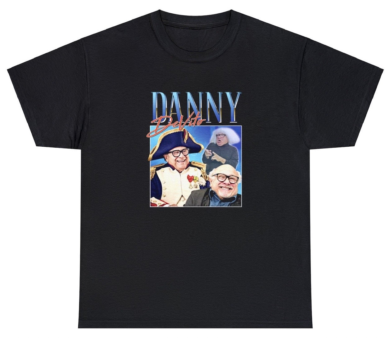 "Playful 'Danny Devito' t-shirt, perfect for fans of iconic comedy and pop culture. Ideal for casual wear and fun gifts."