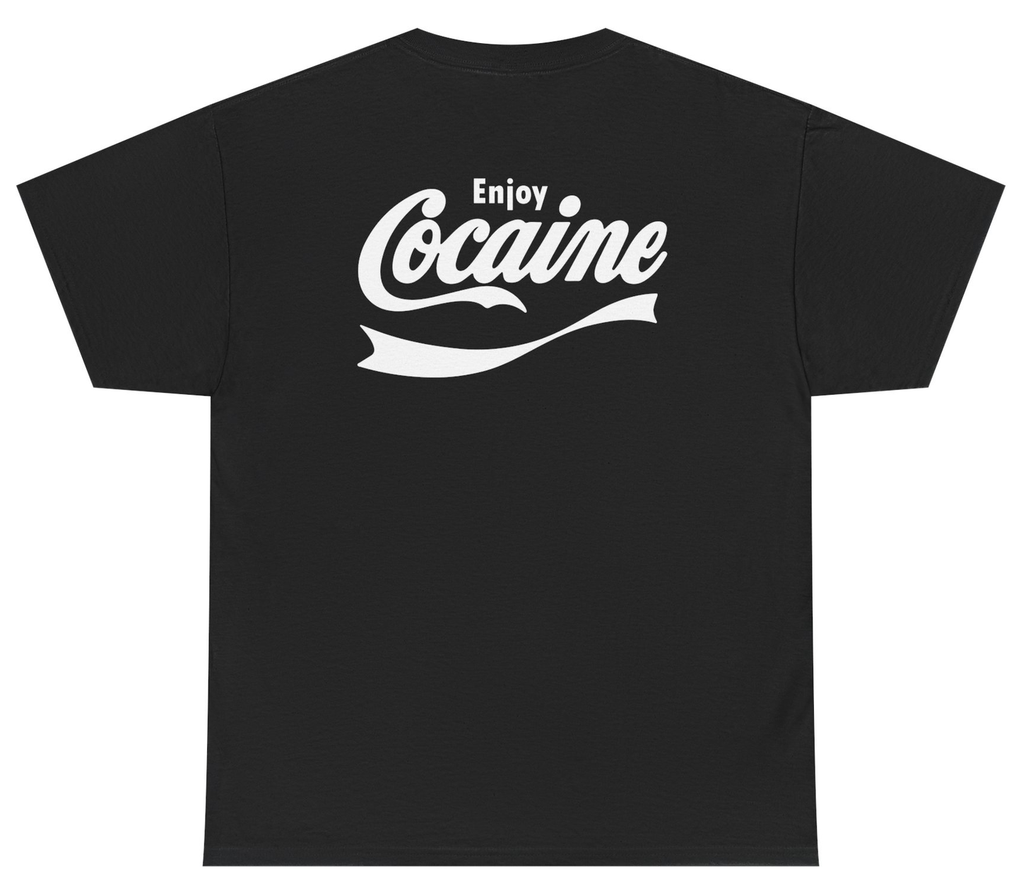 Funny Coca-Cola parody shirt saying Enjoy Cocaine.