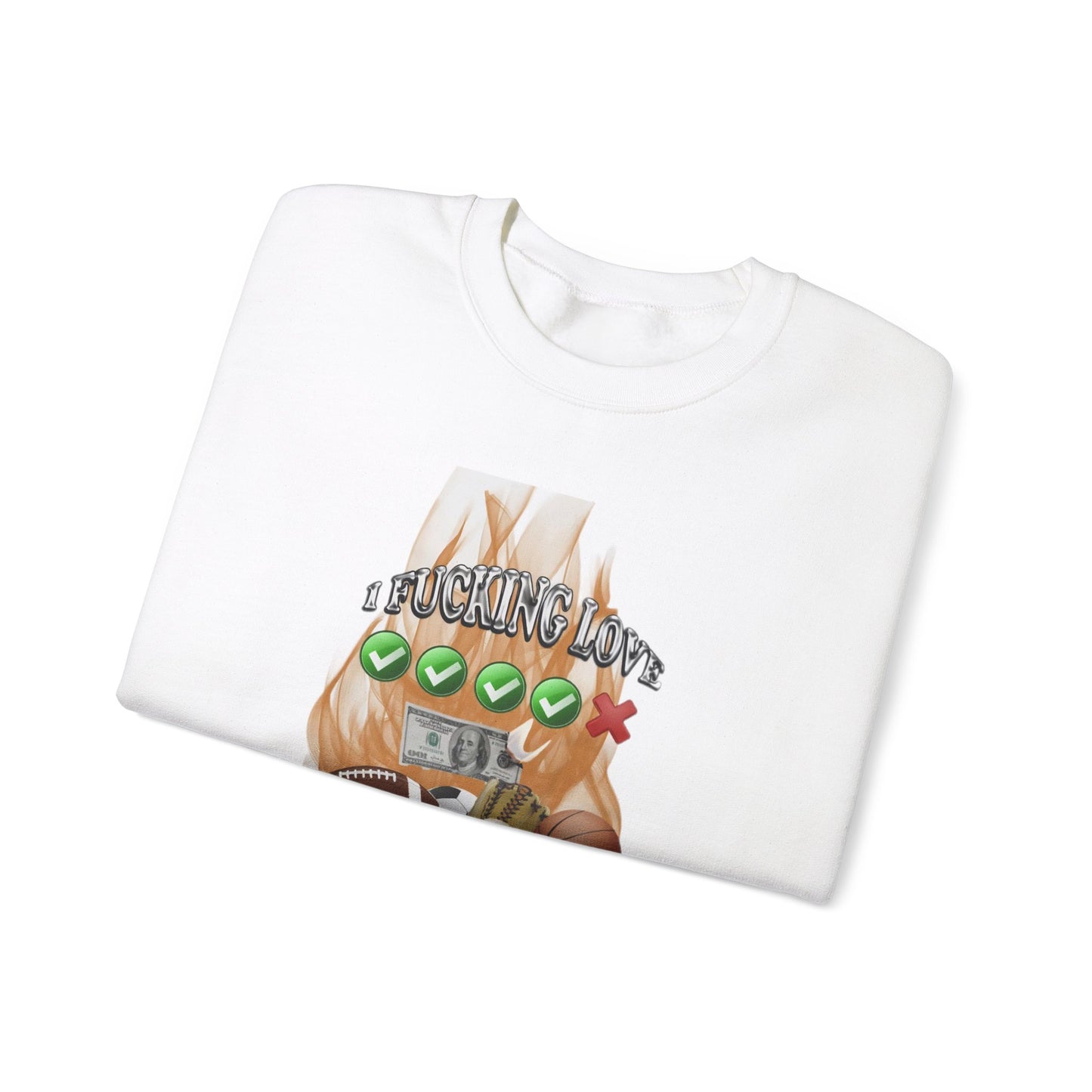 "Bold 'Sports Betting' sweatshirt, perfect for fans of gambling and betting culture. Ideal for casual wear and game days."