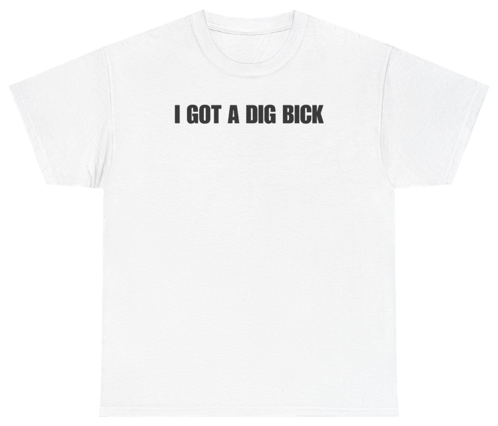 Funny I Got A Dig Bick Tee T-Shirt featuring bold sarcastic humor and graphic design, perfect for casual wear and humor lovers