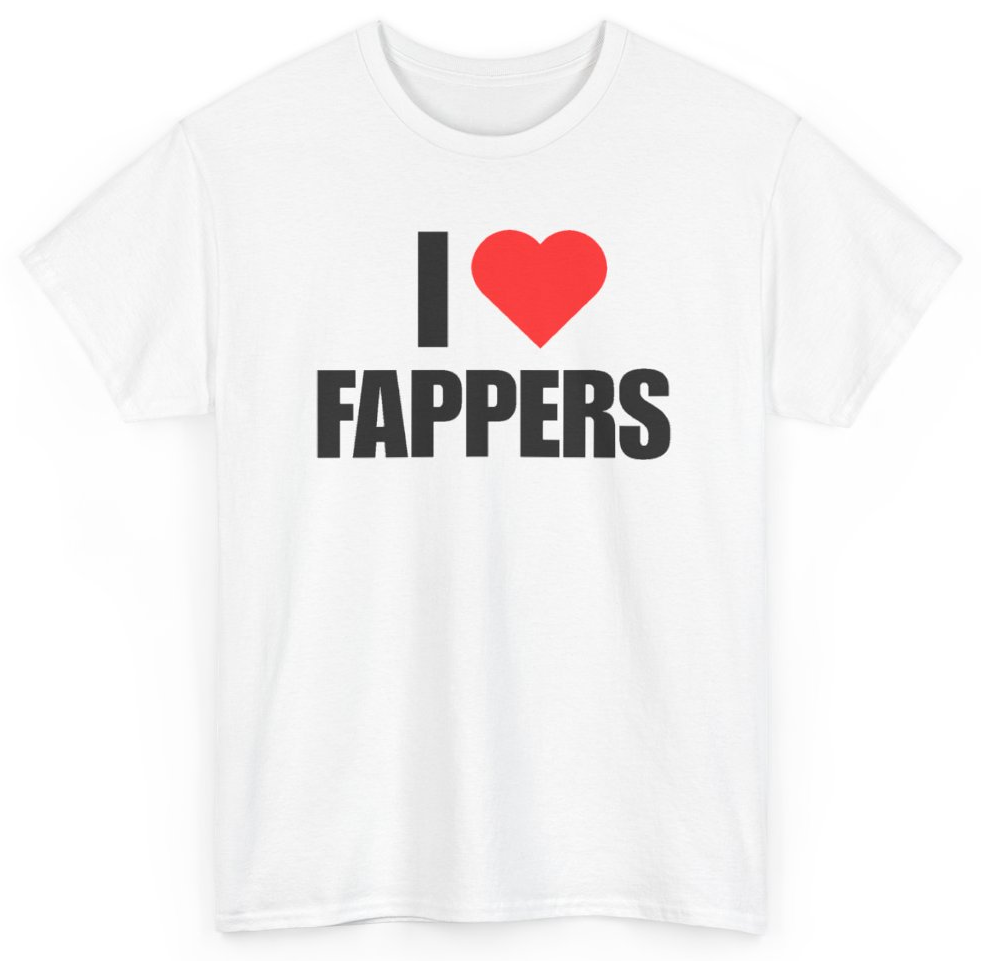 Funny I Heart Fappers T-Shirt featuring bold sarcastic humor and graphic design, perfect for casual wear and humor lovers