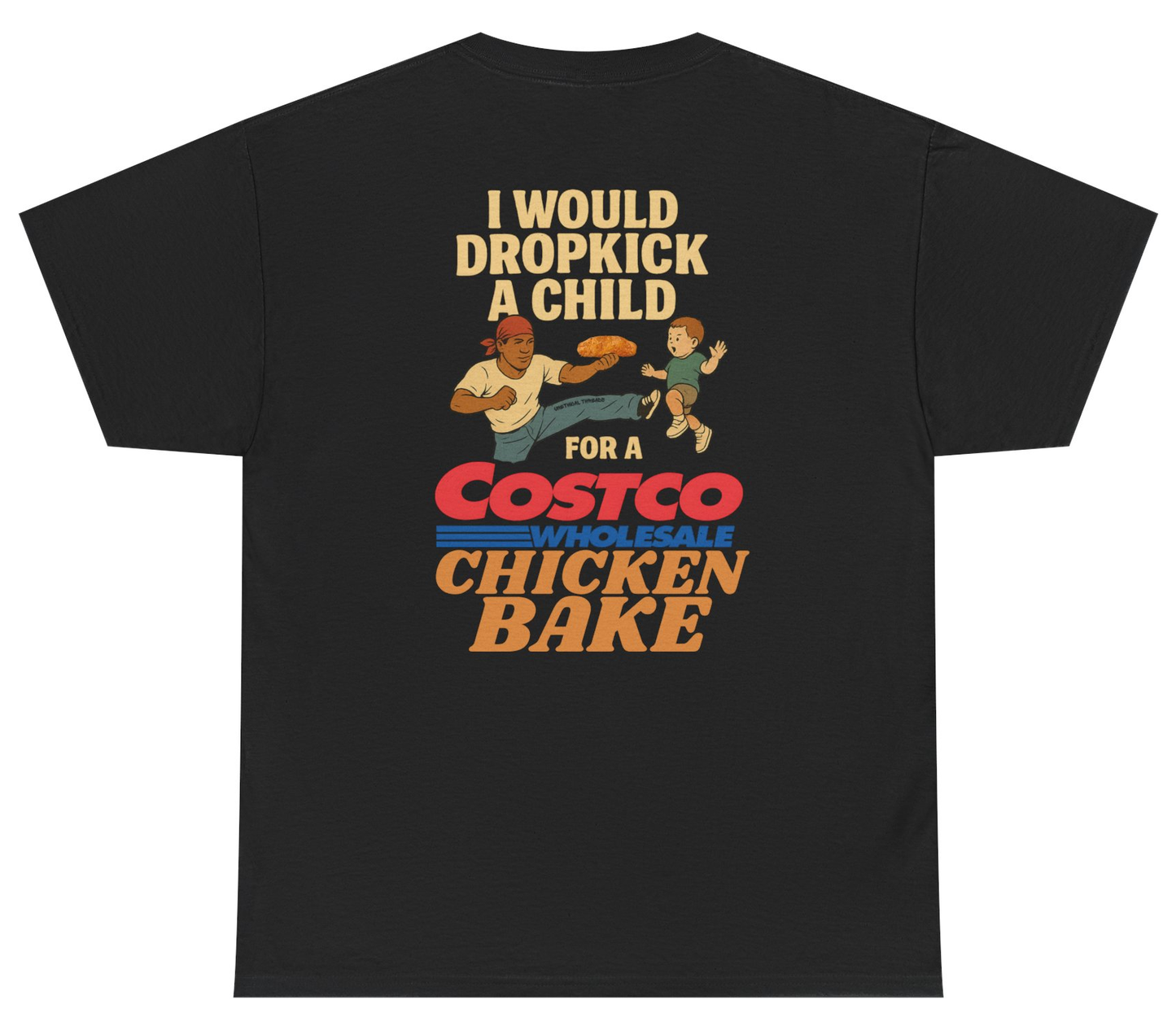 Funny Costco Chicken Bake meme shirt with food humor.
