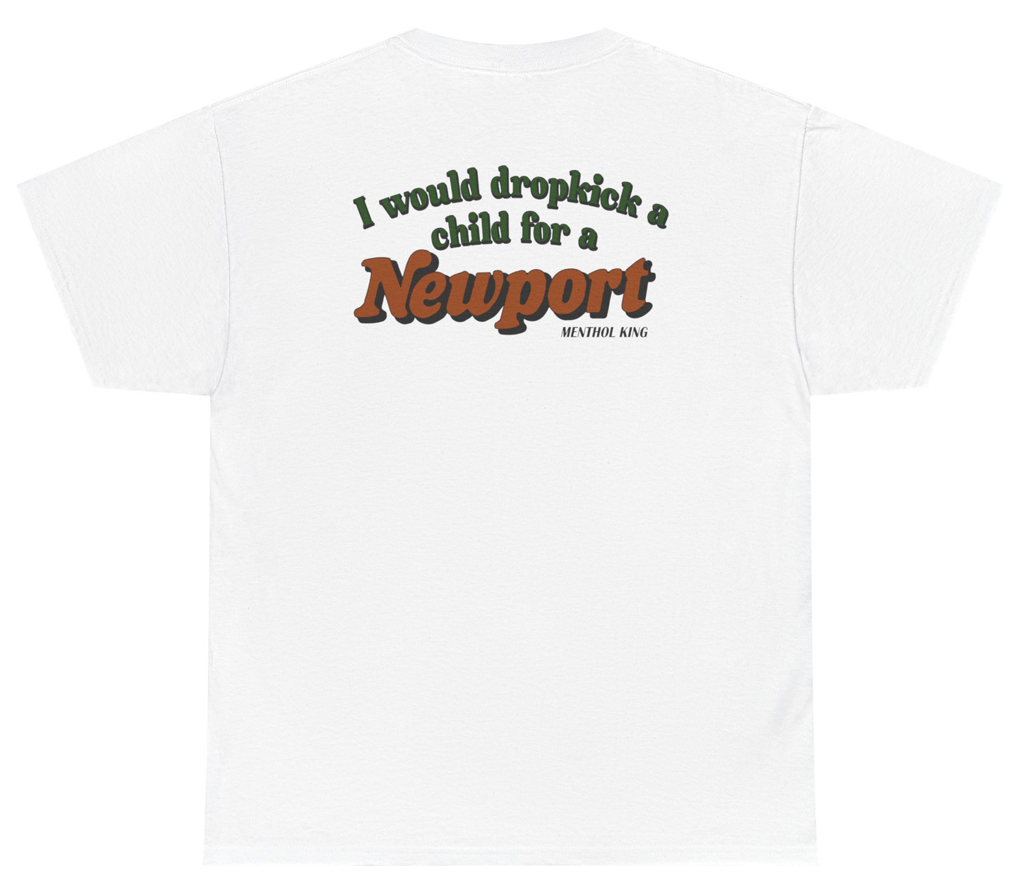 Funny Newport cigarette parody shirt with smoking meme humor.