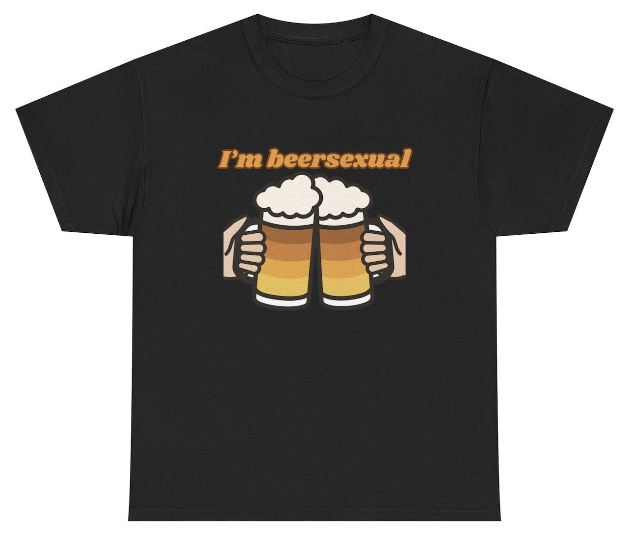Funny I'm Beersexual T-Shirt featuring beer humor and a LGBTQ parody meme-inspired design, perfect for casual wear and humor lovers.