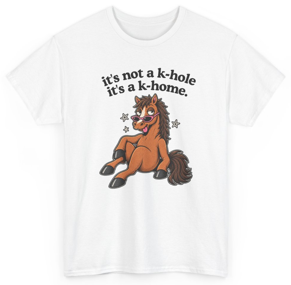 Funny It's Not A K-Hole It's A K-Home T-Shirt featuring bold sarcastic humor and graphic design, perfect for casual wear and humor lovers