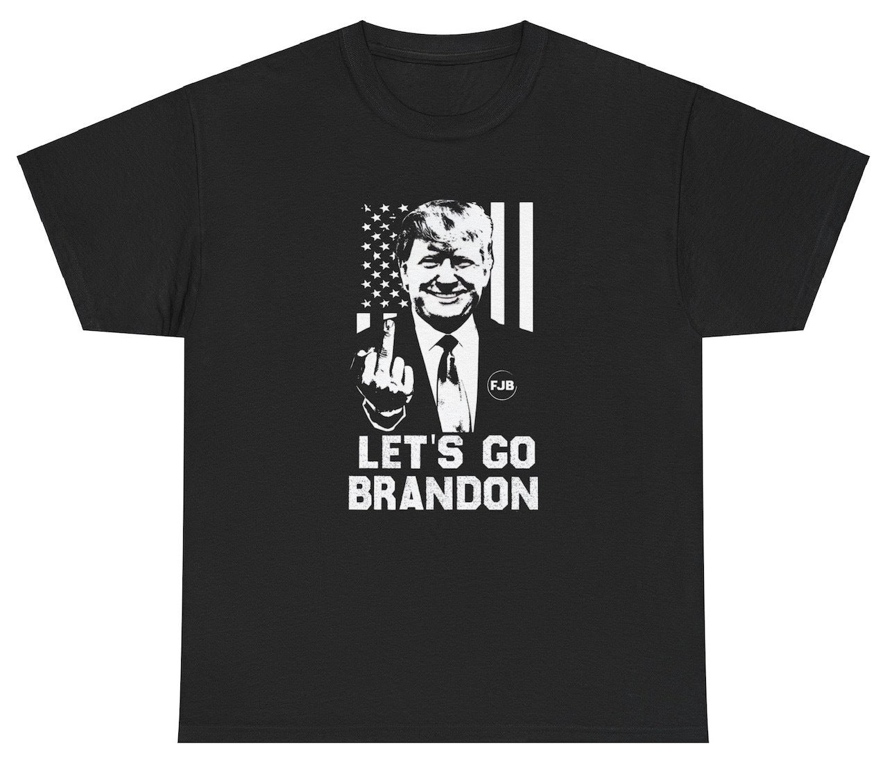 "Funny 'Lets Go Brandon' t-shirt, perfect for fans of political humor and viral memes. Great for casual wear and gag gifts."