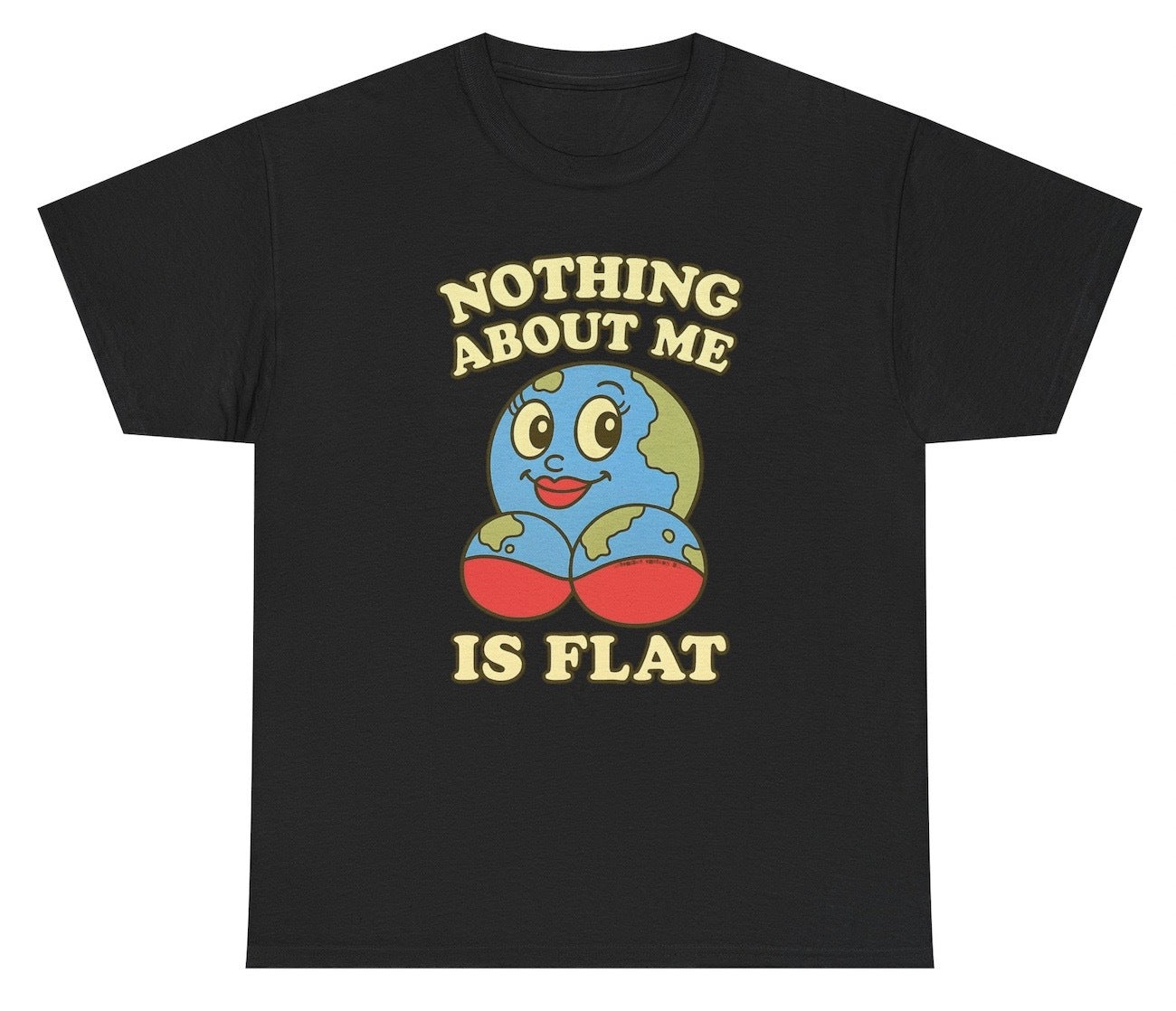 Funny Nothing About Me Is Flat Earth Society Meme Shirt T-Shirt featuring adult humor and meme-inspired design, perfect for casual wear and humor lovers.