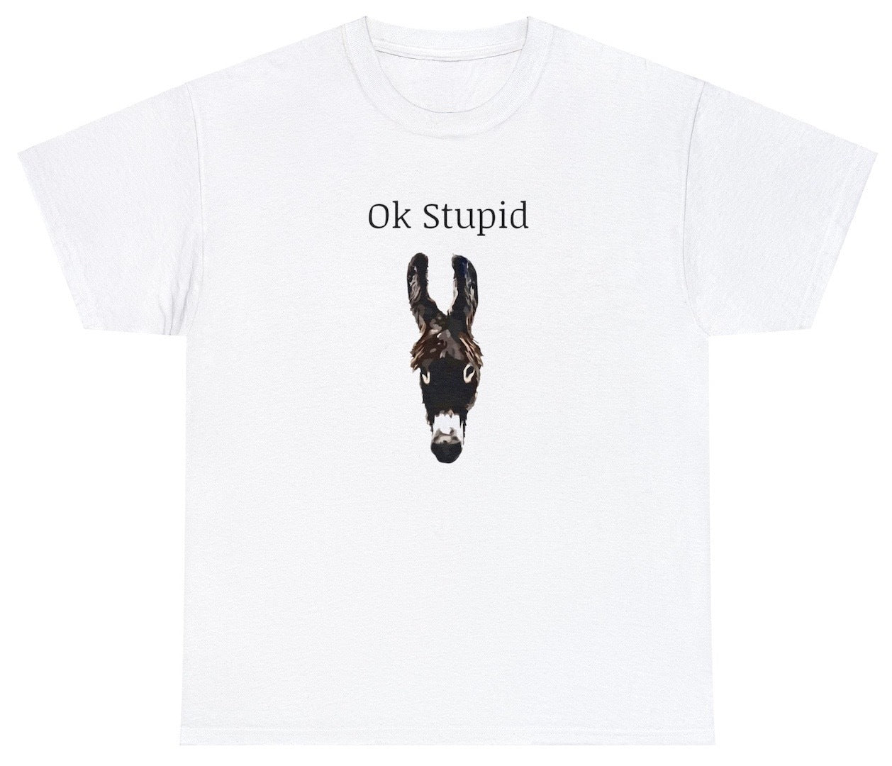 "Cheeky 'Ok Stupid Ass' t-shirt, perfect for fans of bold humor and playful insults. Ideal for casual wear and fun gifts."
