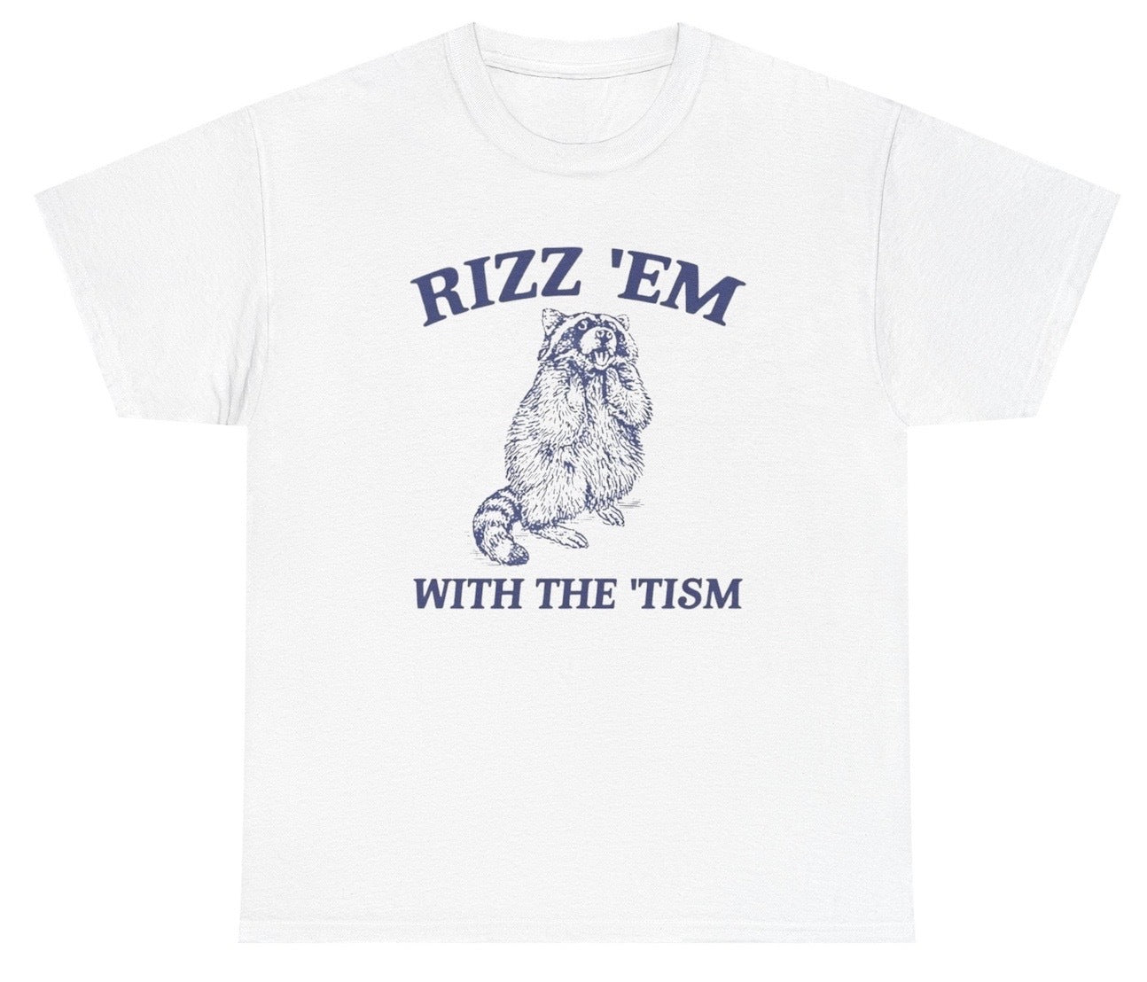 Funny Rizz Em With The Tism T-Shirt featuring autism and autistic meme-inspired design, perfect for casual wear, awareness, and humor lovers.