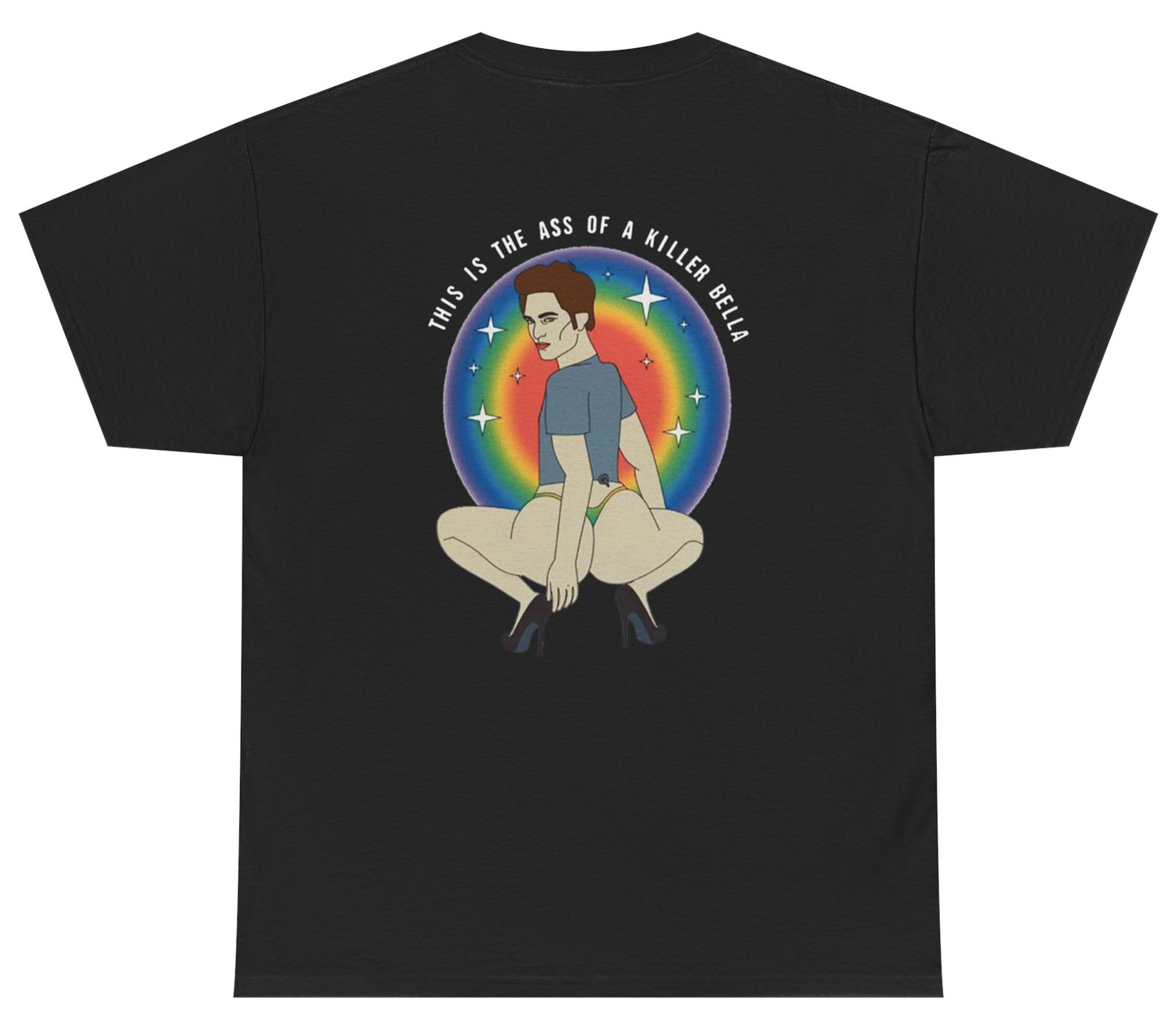 Funny Twilight parody shirt with Bella meme quote design.