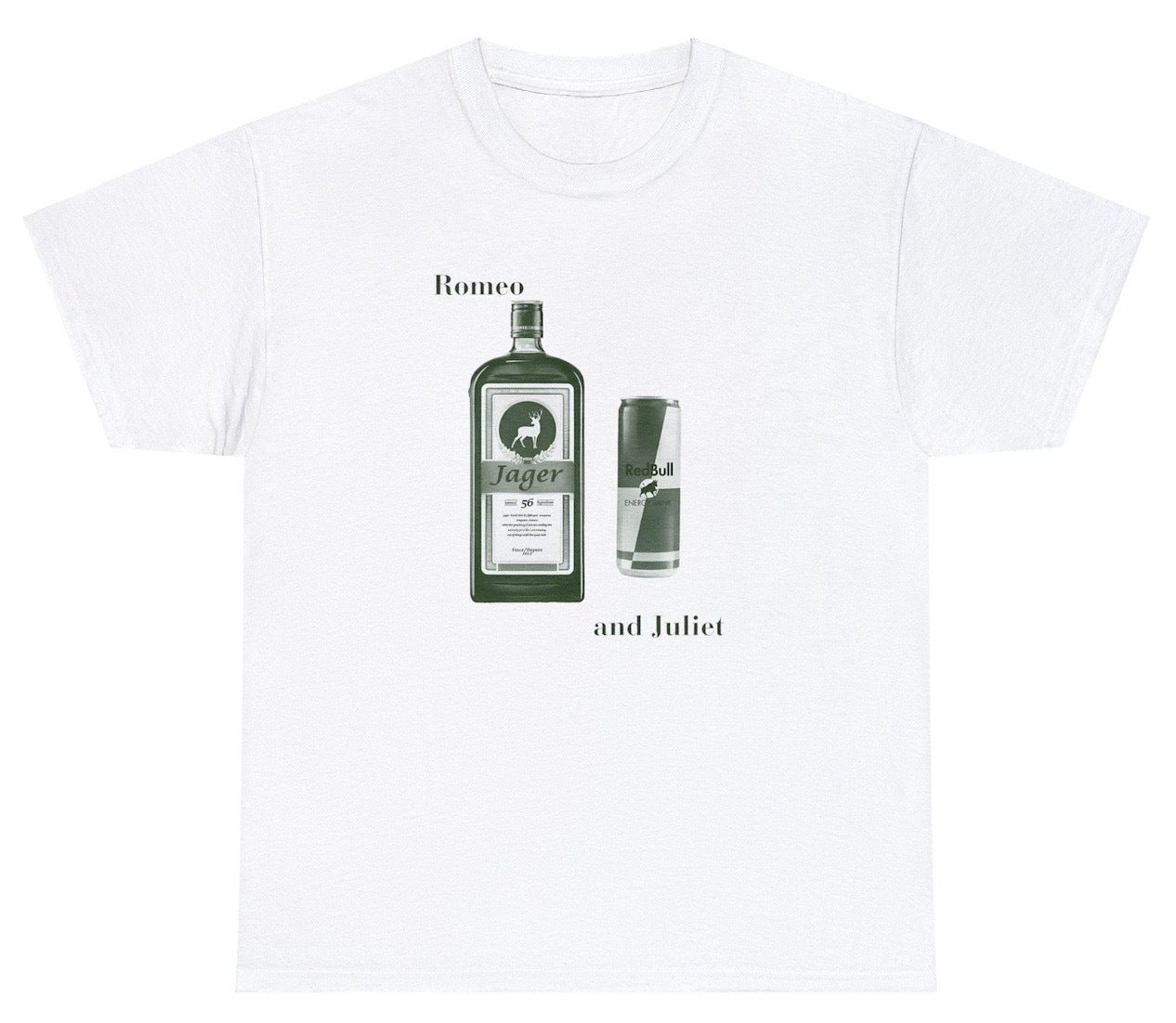 "Bold 'Jagerbomb' t-shirt, perfect for fans of party culture and drinking humor. Ideal for casual wear, parties, and fun gifts."