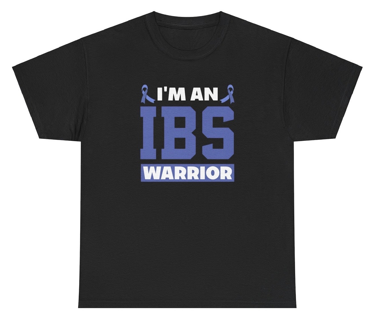 "Funny 'IBS Warrior' t-shirt, perfect for IBS awareness and fans of quirky humor. Great for casual wear and gag gifts."