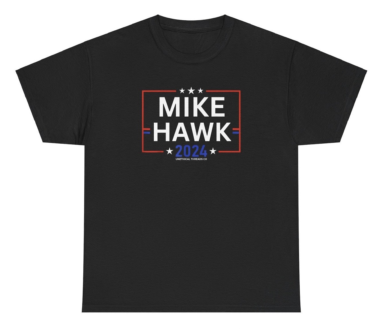 Funny "Mike Hawk 2024" shirt featuring inappropriate humor with a political election twist. Ideal for fans of bold jokes and political satire. Perfect for casual wear and gag gifts.