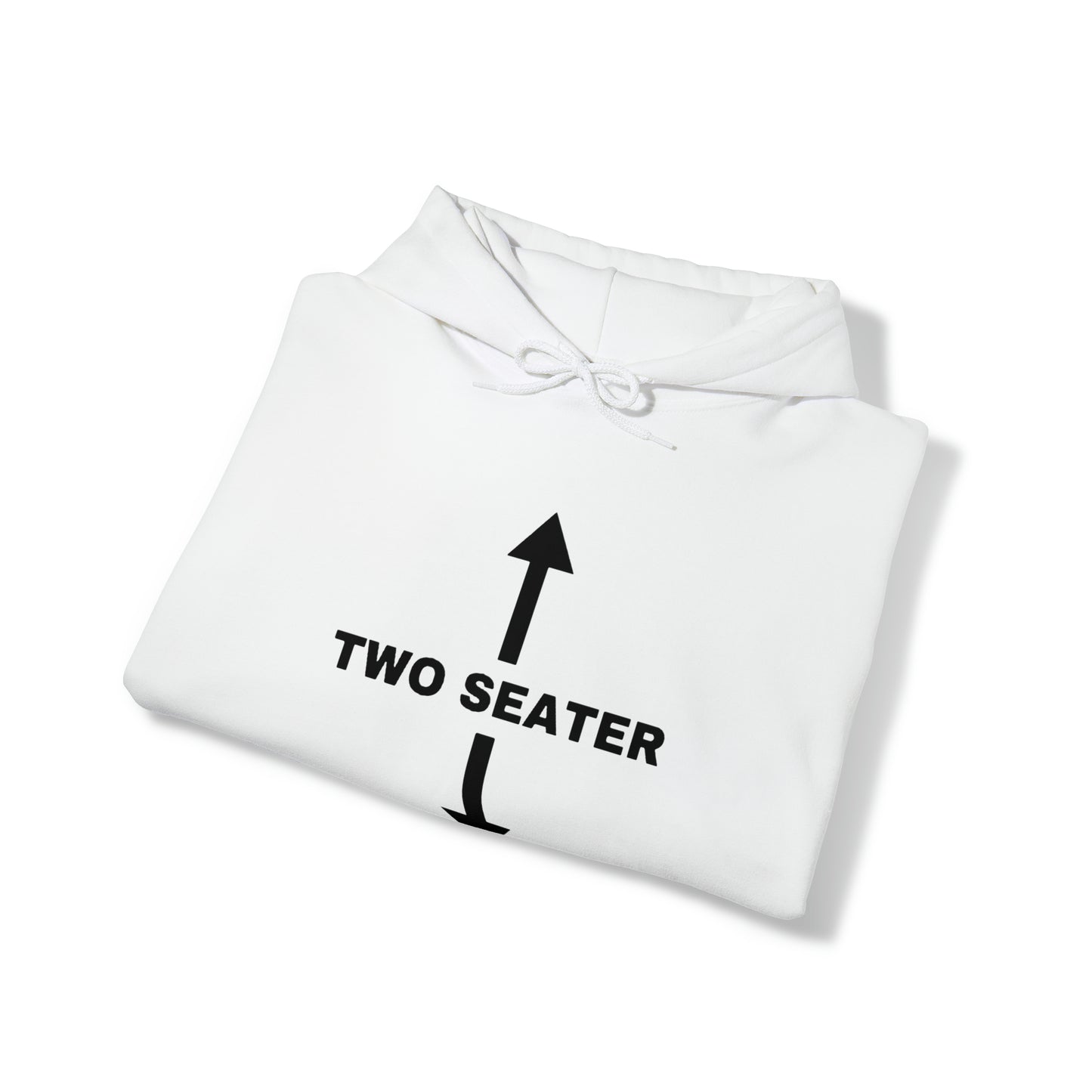 "Funny 'Two Seater Arrows' hoodie featuring sarcastic adult humor and witty design, perfect as a cheeky gift for him."