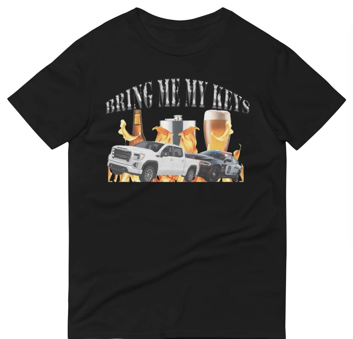 Funny Bring Me My Keys T-Shirt featuring meme humor and casual design, perfect for everyday wear and humor lovers.