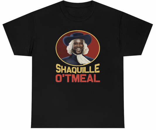 Funny Shaquille O'TMeal T-Shirt featuring celebrity meme and breakfast humor, perfect for casual wear and humor lovers.