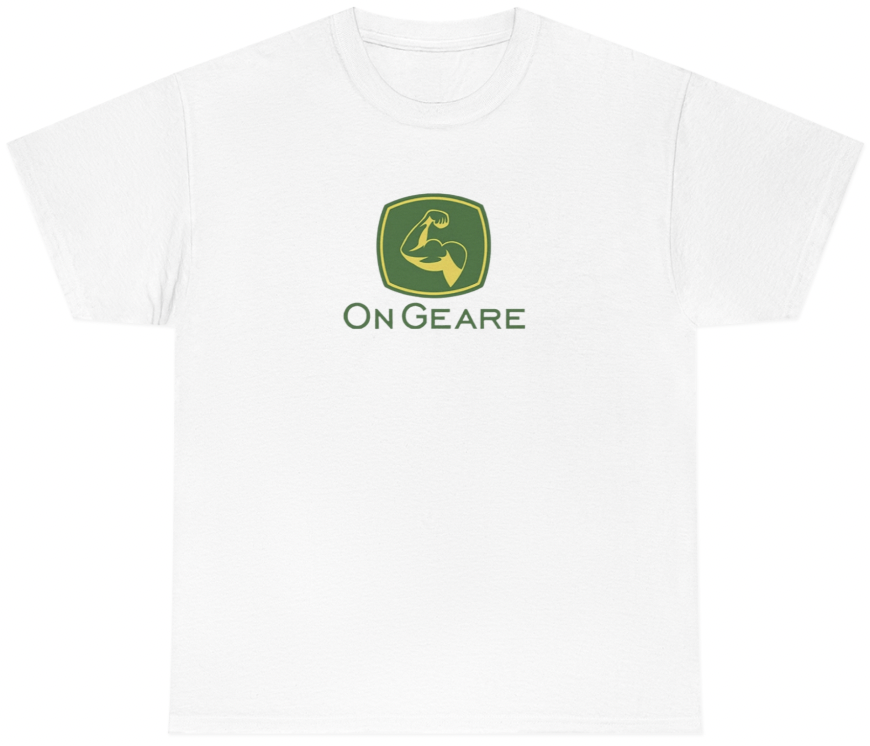 Funny On Geare T-Shirt featuring fitness and steroid meme humor, perfect for gym lovers and casual wear.
