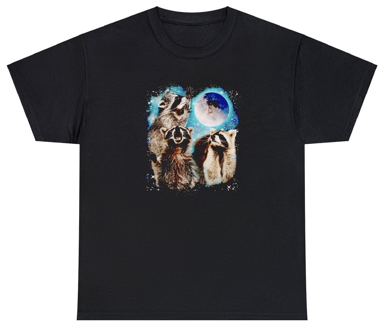 AAA Three Raccoons Howling At The Moon T Shirt