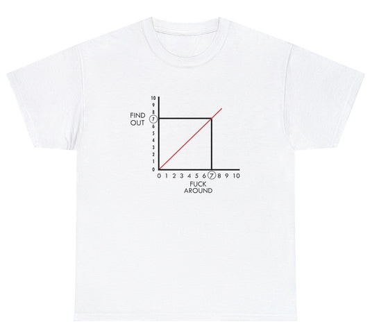 "Funny 'F Around And Find Out' t-shirt featuring a FAFO graph design, perfect for fans of viral memes and sarcastic humor."

