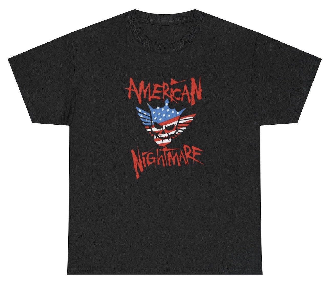 "Bold 'Cody Rhoades American Nightmare' WWE t-shirt, perfect for wrestling fans and superfans. Great for casual wear and WrestleMania events."