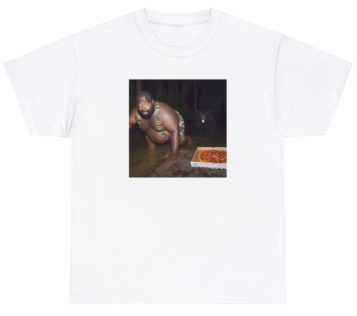 AAA Gumbo Slice Getting Chased By Hungry Bear T Shirt