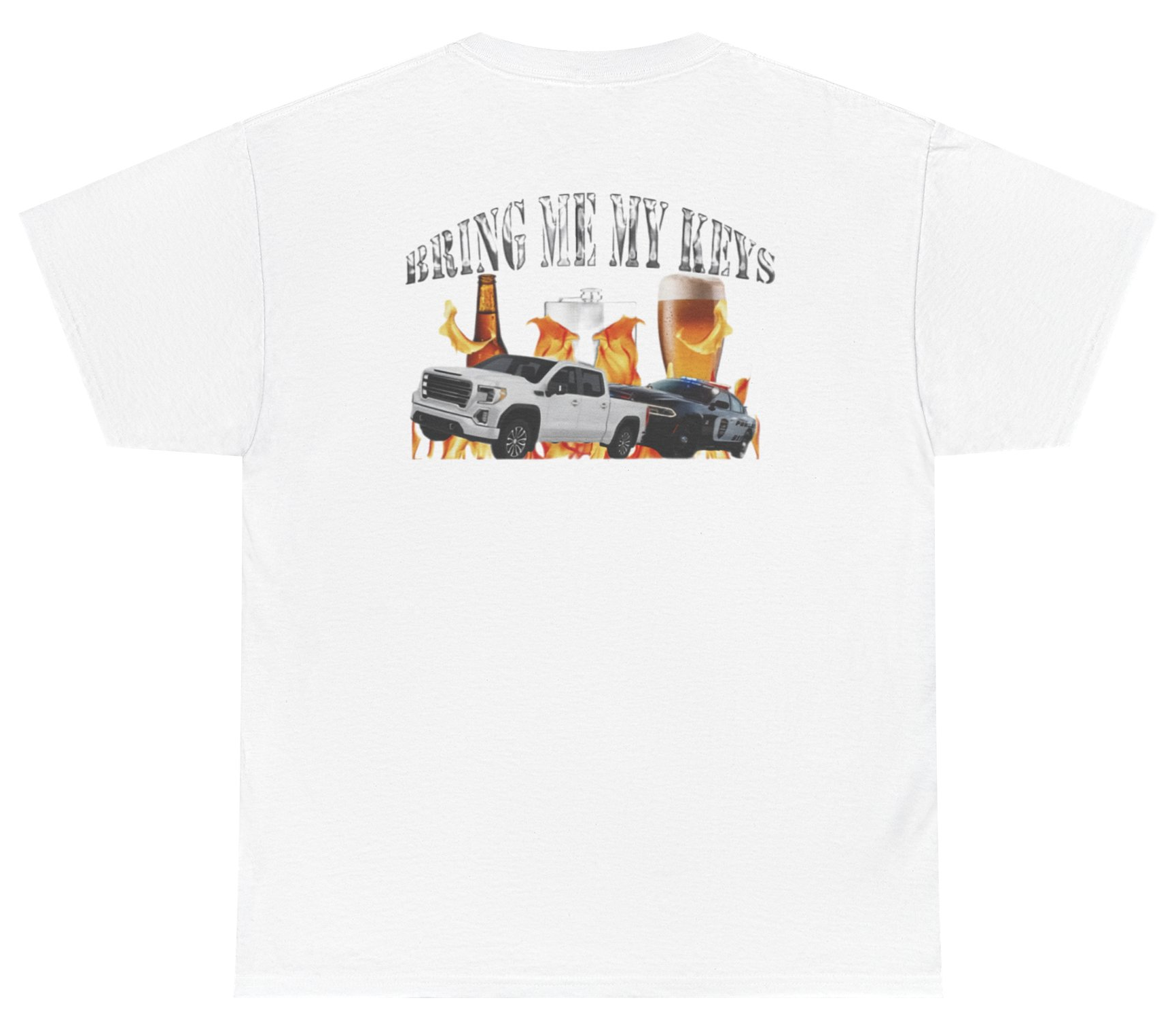 Funny Bring Me My Keys shirt with absurd meme energy.