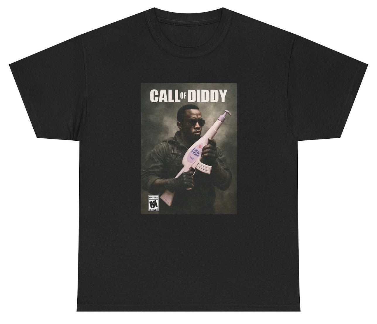 Funny Call Of Diddy T-Shirt featuring video gaming humor and dank meme-inspired design, perfect for casual wear and humor lovers.
