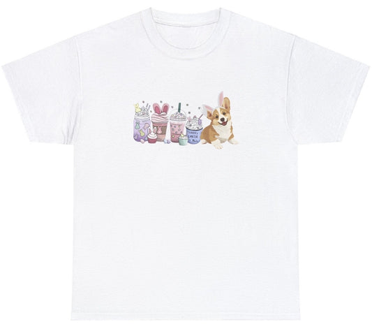 "Adorable 'Corgi' t-shirt for dog lovers and Corgi fans. Perfect for casual wear and pet-themed gifts."

