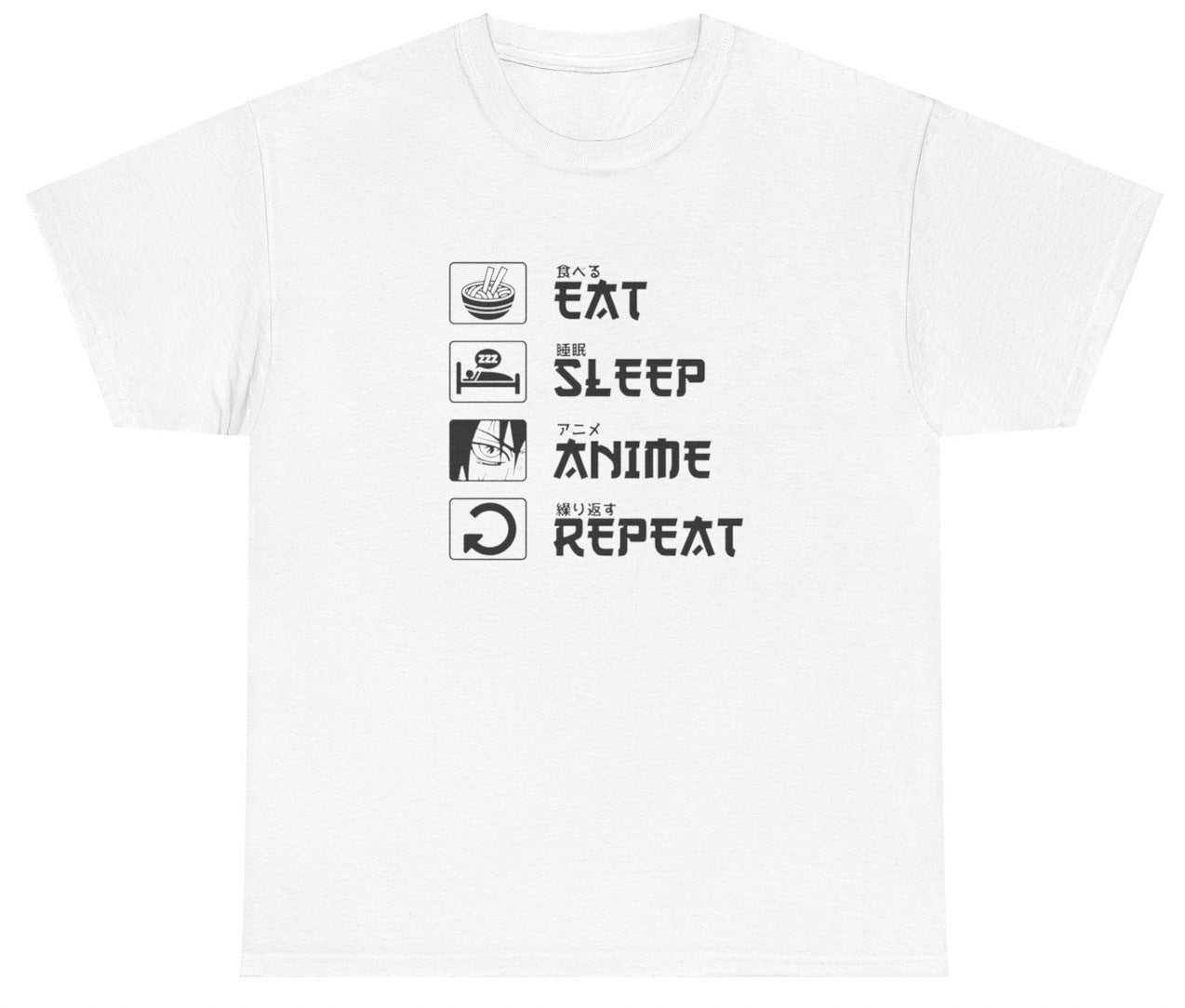 AAA Eat Sleep Anime Repeat T Shirt