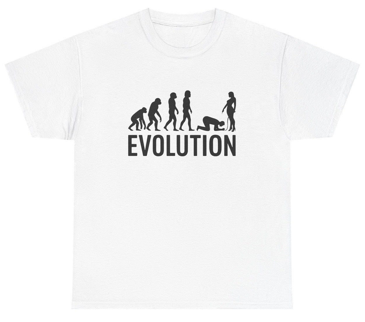 Funny Evolution T-Shirt featuring adult humor and meme-inspired design, perfect for casual wear and humor lovers.
