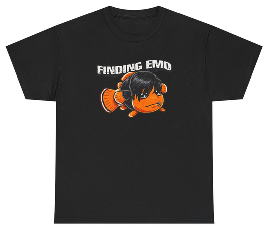 Funny Finding Emo Tee T-Shirt featuring bold sarcastic humor and graphic design, perfect for casual wear and humor lovers