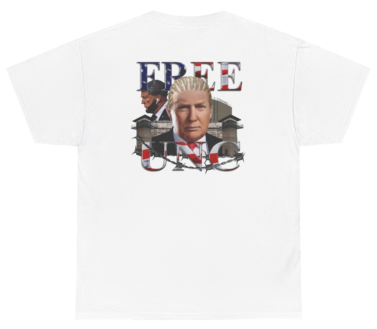 Funny Donald Trump parody shirt with Free Unc design.
