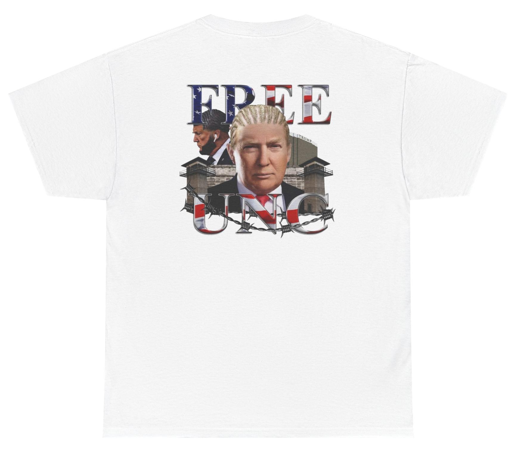 Funny Donald Trump parody shirt with Free Unc design.