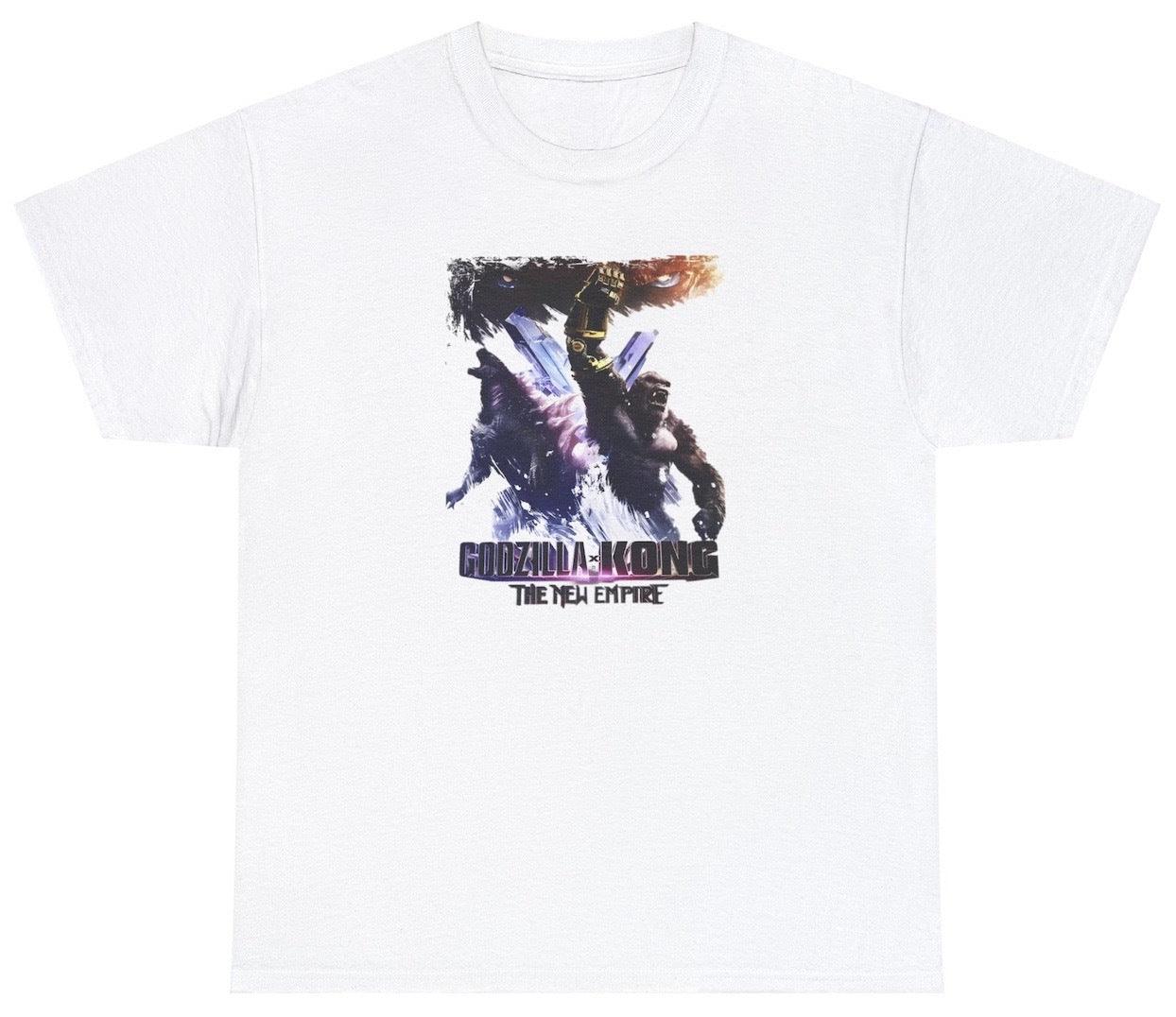 "Bold 'Godzilla X Kong' t-shirt, perfect for monster movie fans and pop culture lovers. Great for casual wear and movie nights."

