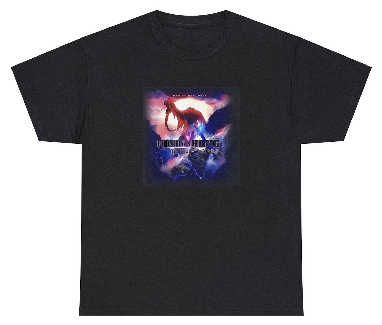 "Bold 'Godzilla X Kong' t-shirt, perfect for monster movie fans and pop culture lovers. Great for casual wear and movie nights."

