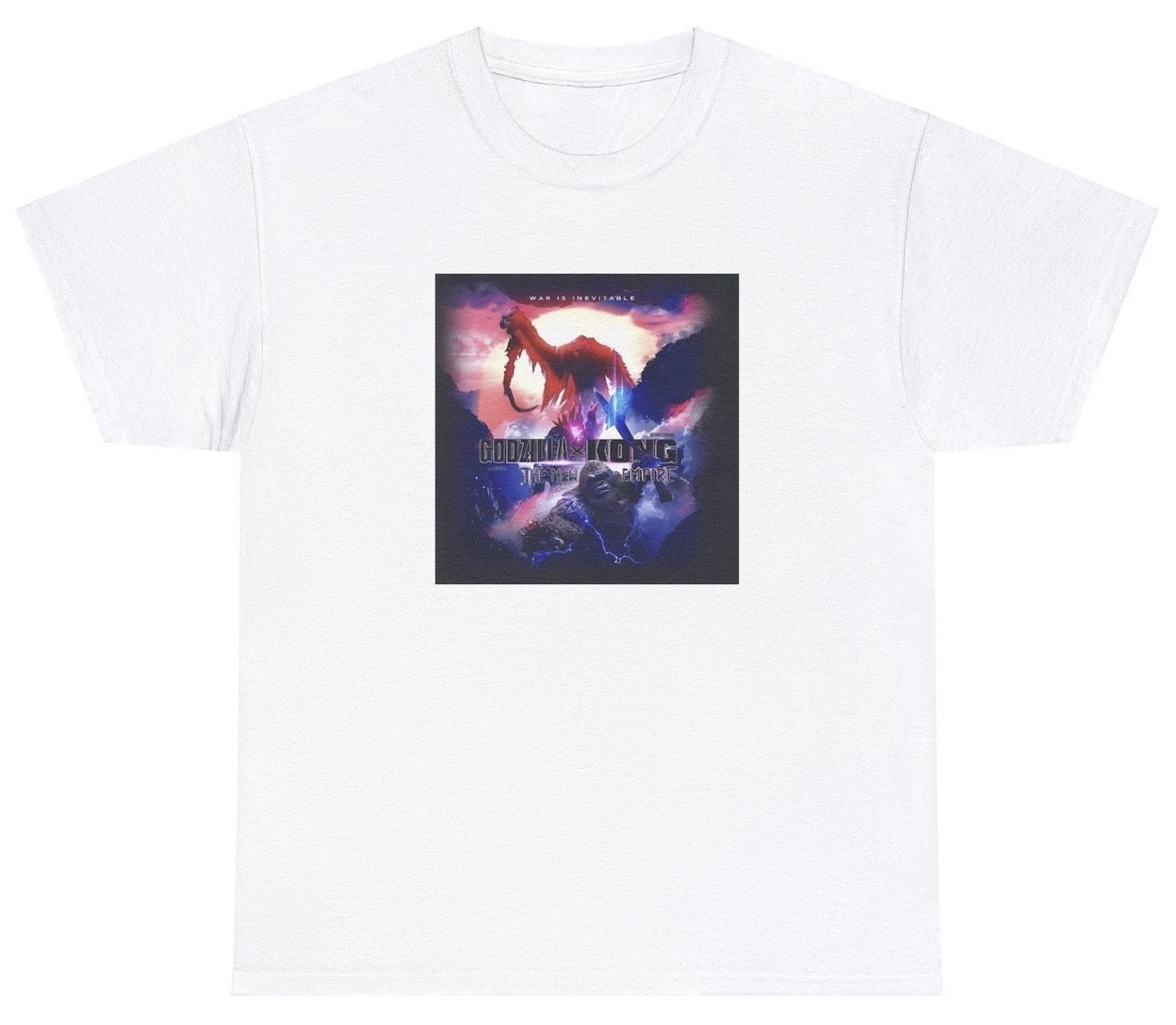 "Bold 'Godzilla X Kong' t-shirt, perfect for monster movie fans and pop culture lovers. Great for casual wear and movie nights."

