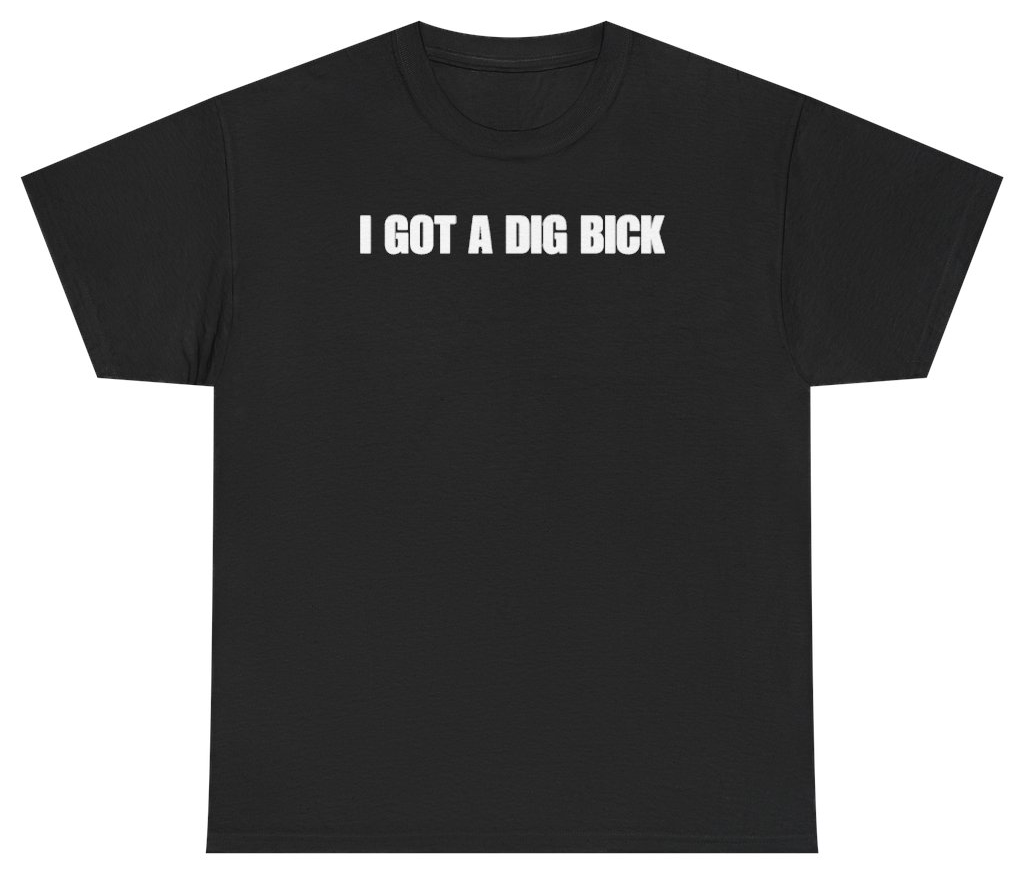 Funny I Got A Dig Bick Tee T-Shirt featuring bold sarcastic humor and graphic design, perfect for casual wear and humor lovers