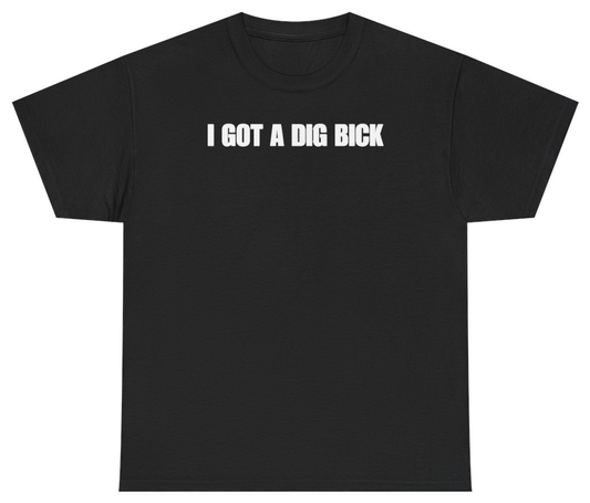 Funny I Got A Dig Bick Tee T-Shirt featuring bold sarcastic humor and graphic design, perfect for casual wear and humor lovers