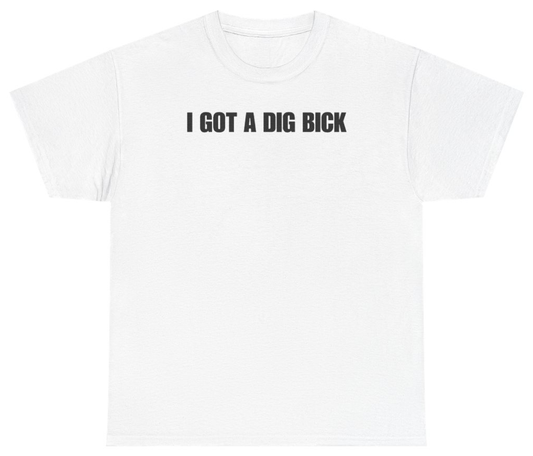 Funny I Got A Dig Bick Tee T-Shirt featuring bold sarcastic humor and graphic design, perfect for casual wear and humor lovers