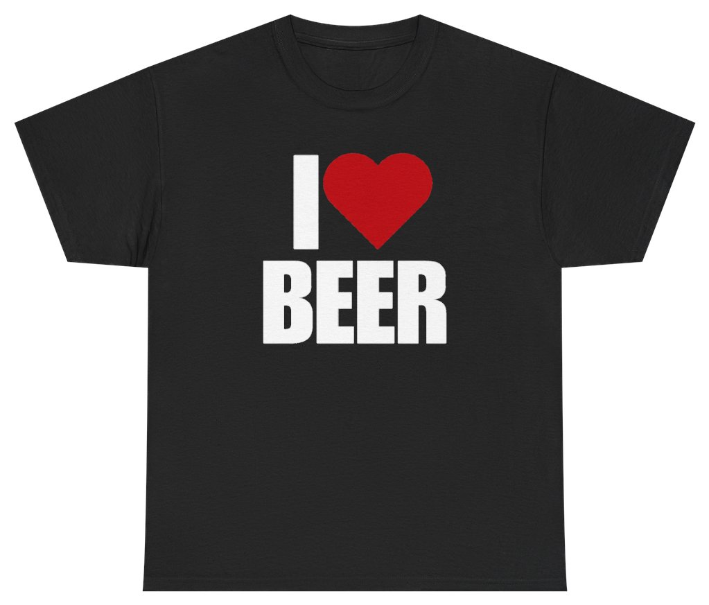Funny I Heart Beer Tee T-Shirt featuring bold sarcastic humor and graphic design, perfect for casual wear and humor lovers