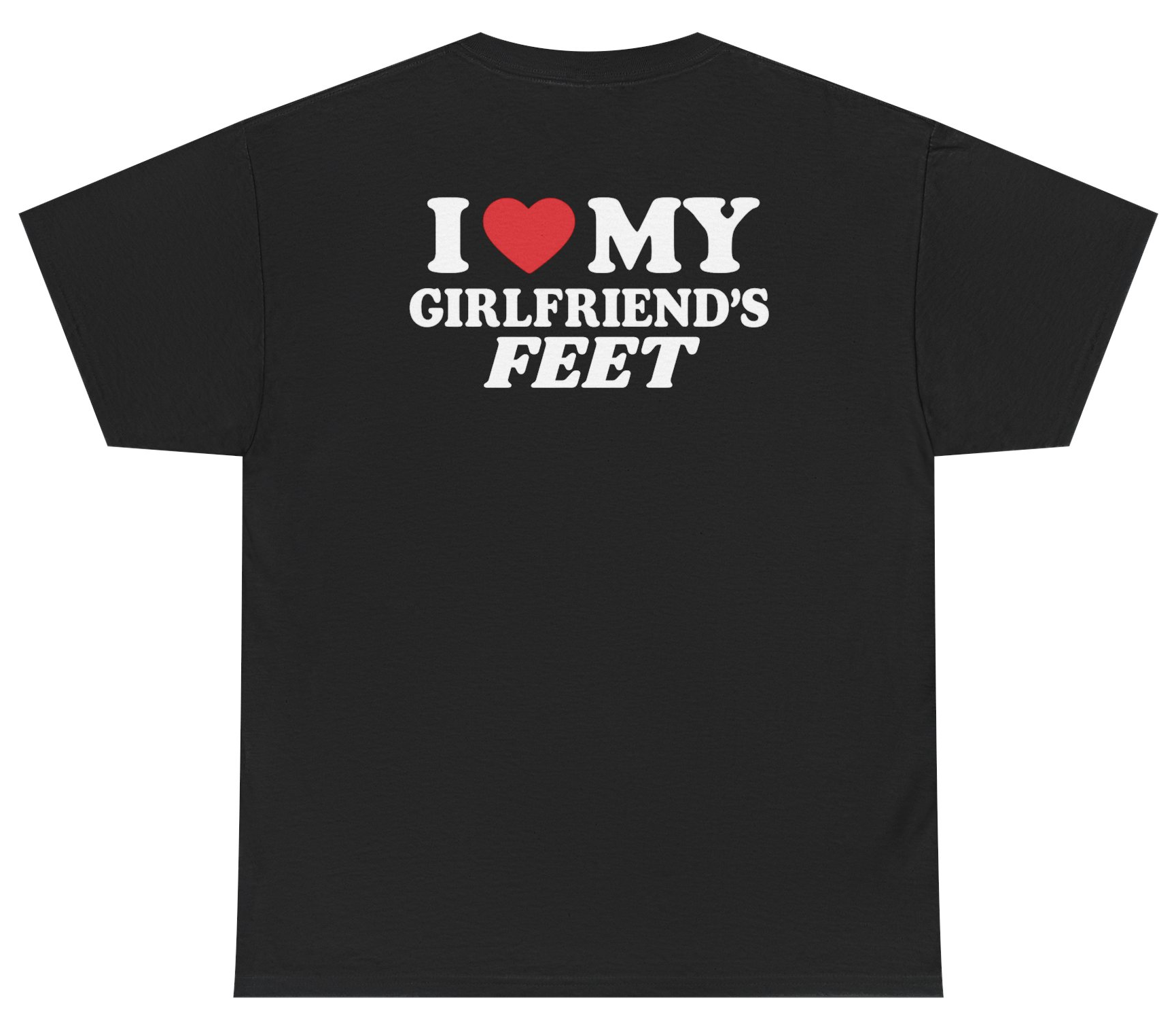 Funny foot fetish shirt with bold relationship humor.