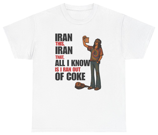 Funny I Ran Out Of Coke T-Shirt featuring bold sarcastic humor and graphic design, perfect for casual wear and humor lovers