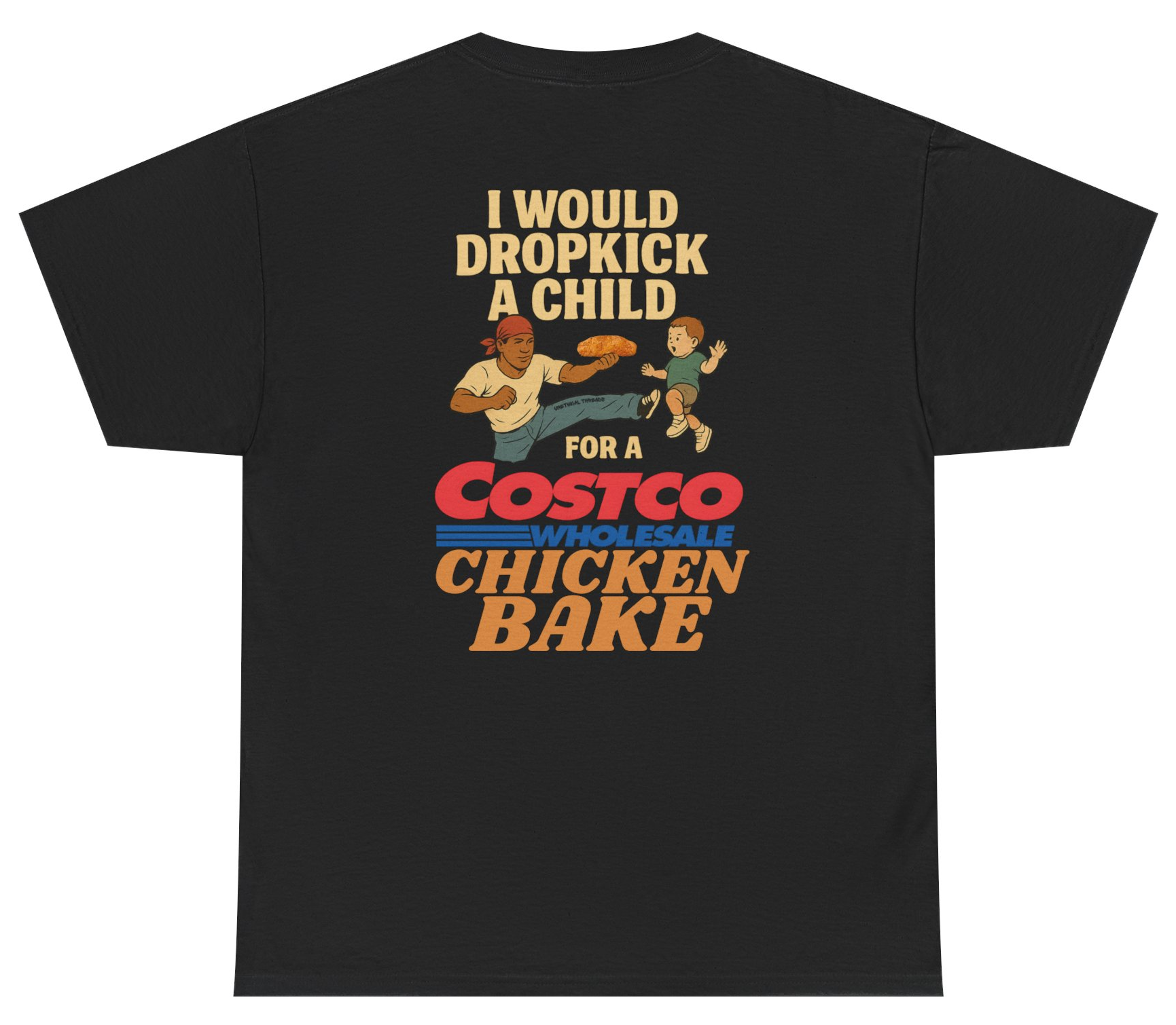 Funny Costco Chicken Bake meme shirt with food humor.