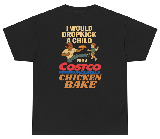 Funny Costco Chicken Bake meme shirt with food humor.
