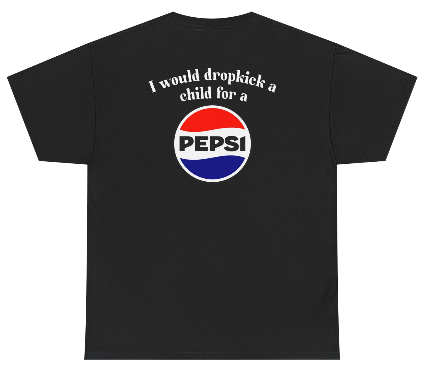 Funny Pepsi meme shirt with chaotic soda humor.